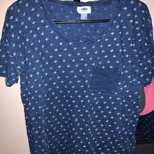 Navy Blue Short Sleeve Shirt